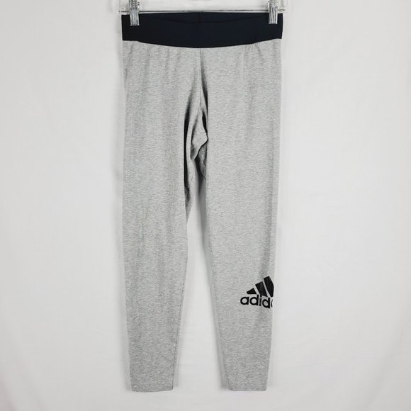 adidas Other - Girls Adidas Athletic Leggings Size Large 12 14 Grey Black